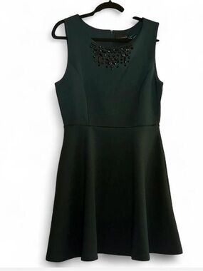 Cynthia Rowley New York Dark Green Sleeveless Fit-and-Flare Dress Size 10 NWT